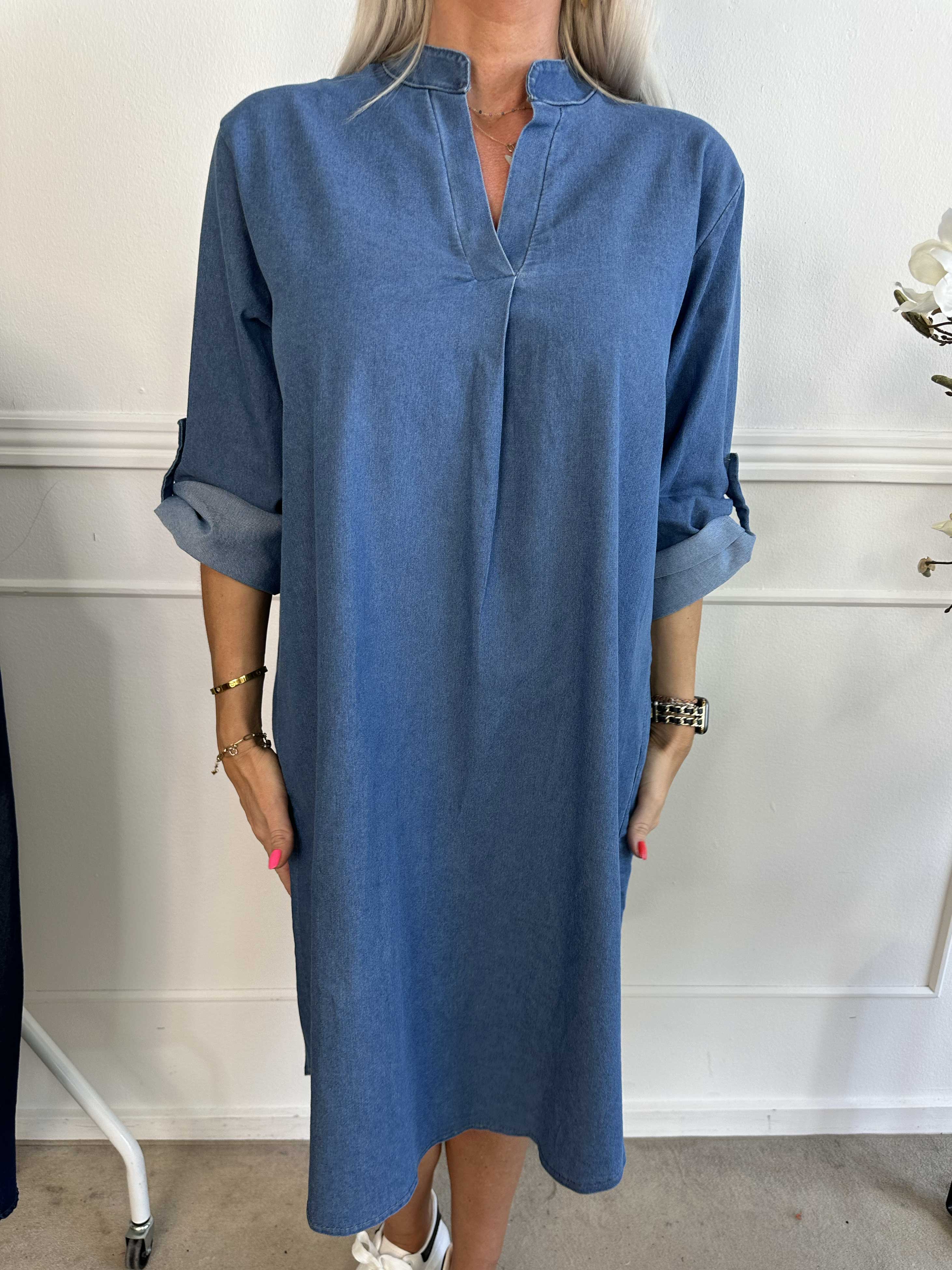 Vanesa Denim Dress - Let kjole i bomuldsstof